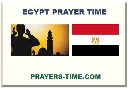 EGYPT PRAYER TIME 2024