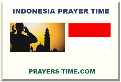 INDONESIA PRAYER TIME 2024