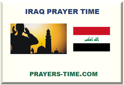 IRAQ PRAYER TIME 2024
