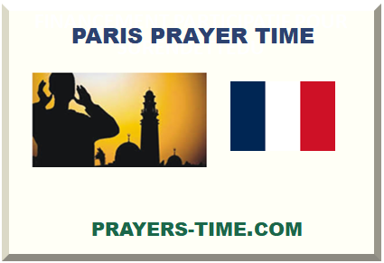 PARIS PRAYER TIME 2024