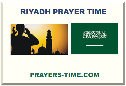 RIYADH PRAYER TIME 2024