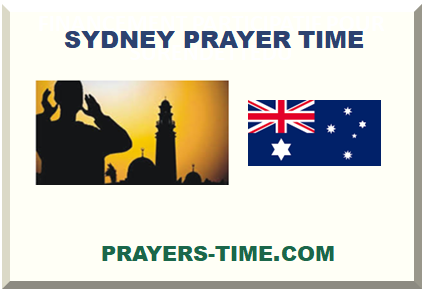 SYDNEY PRAYER TIME 2024