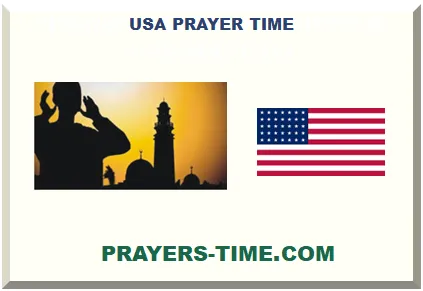 USA ISLAMIC PRAYER TIMES 2025